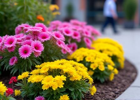 公共花壇の色彩設計